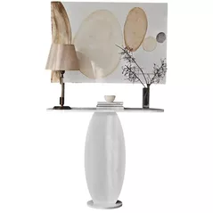 Стол Trendy Ellittica, Alb, 100x81x30cm (GTR005836)