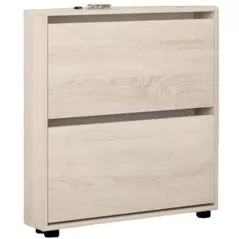 Raft pentru încălțăminte Mobildor-Lux Leo Slim 80x16x86H cm Sonoma