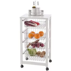 Тумбочка Arredamenti Italia GingerOne, для овощей с верхом, белый лак