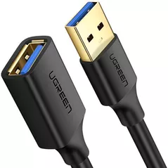 Кабель для IT Ugreen 30126 USB 3.0 Extension Male Cable 1.5m | US129, Black