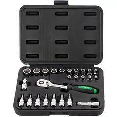 Set de unelte de mână Hitachi-Hikoki 774011 Set 26 chei tubulare 1/4"
