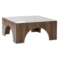 Măsuţă cafea Trendy Seine, Nuc, Gri inchis