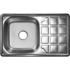 Chiuvetă bucătărie Rubano 27416 incastrabila 780x480x180mm (stinga), inox, periat-0,8mm
