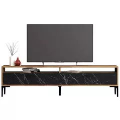 Comodă TV Trendy Istanbul 2, Marmura neagra de nuc