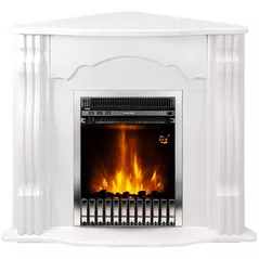 Камин электрический ArtFlame Clasic de colt white & Gala silver