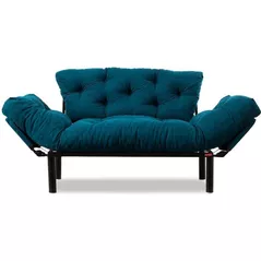 Canapea Trendy Nitta Albastru Petrol, 70x85x155cm