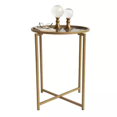 Măsuţă cafea Trendy S407U, Aur 50x60x50cm