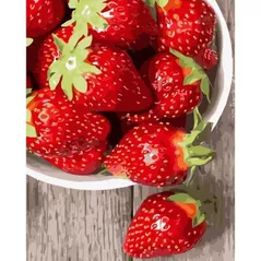 Картина по номерам Strateg VA-3616 Farfurie cu capsuna 40x50