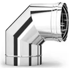 Coș de fum miscellaneous Cot inox 90° d.180 (316)