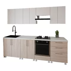 Мебель для кухни Smartex (30153) K4 260сm Alb+Stejar Deschis