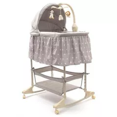 Манеж New Baby 46557 Колыбель PL501-GREY STARS