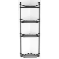 Полка для ванной Teknotel ES059n Raft 4 niveluri 20x27x76cm, metal negru