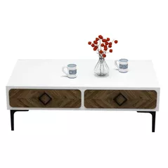 Măsuţă cafea Trendy Samba, Alb 105x34x60cm