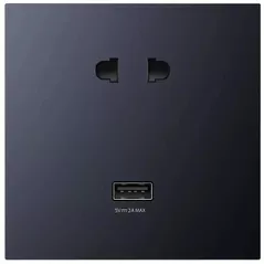 Розетка электрическая Aqara Smart 1 USB Wall Outlet zigbee 3.0 - цвет черный (QBCZWG11LM)