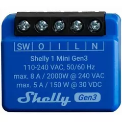Выключатель электрический Shelly Mini 1 Gen3 (3800235261576)