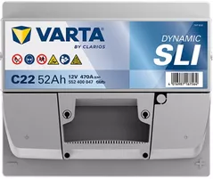 Автомобильный аккумулятор Varta 52AH 470A(EN) клемы 0 (207x175x190) S4 002 (552400047K262)