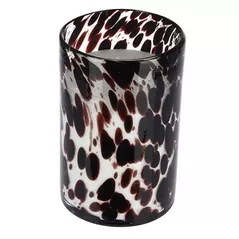 Lumânare Promstore 48228 Свеча в стеклянном подсвечнике Цилиндр 15x10cm White Brown