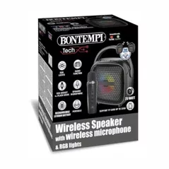 Jucărie muzicală Bontempi 491001 Set karaoke portabil cu microfon si lumina 491001