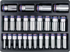 Set de tubulare, bite, duze King Tony 9-4235MR набор 1/2" головок торцевых, глубоких 12гр., от 8 до 36мм, 25 пр.