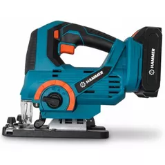 Fierăstrău pentru decupat Hammer 40911 cu acumulator, 2800 rpm, 21V, 80 mm, 1x2Ah