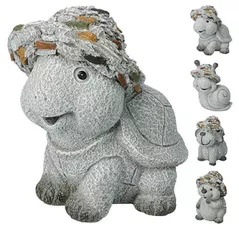 Decor Promstore 33810 Figurina Oaie, Broasca testoasa, Arici, Melc, 12cm, polirasina