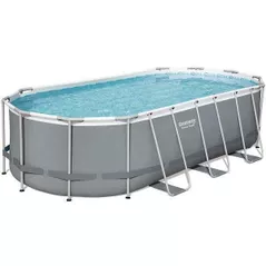 Piscină cu cadru Bestway 56710BW Power Steel Oval 549x274x122cm