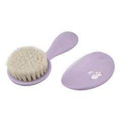 Set pentru îngrijirea bebeluşului Roxy Kids RBH-003-V Расческа и щетка мягкая, ворс из овечьей шерсти, лавандовый