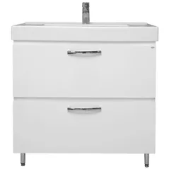 Шкаф под умывальник Mashtab 11498 Agat 2 sertare 90cm Alb