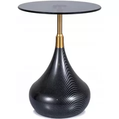 Журнальный столик Signal Taurus szklo FI 40*54 dymione/czarny