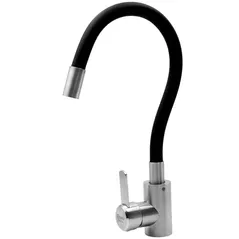 Bateria bucătărie Rubano 27192 pipa flexibila U inox, negru