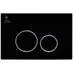 Buton rezervor WC Hydro S 005D, Negru Mat + Cromat