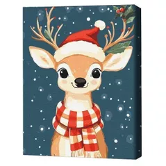 Картина по номерам BrushMe KBS0199FC 30x40cm (fără cutie) Ren de sărbătoare