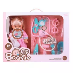 Păpușă Essa LD9905D-1 Bonnie cu set medical, 30 cm