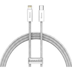 Кабель для моб. устройства Baseus CALD000002 Type-C to Lightning 20W 1m, Dynamic Series, White