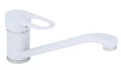 Смеситель кухонный Sandy 49189 Nobilis cu pipa Clasic, lunga, alb