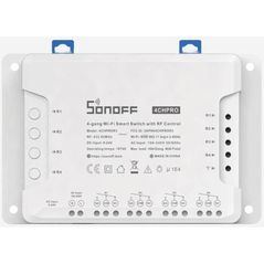 Выключатель электрический Sonoff Wi-Fi 4-Gang Smart Switch with RF Control 4CHPROR3