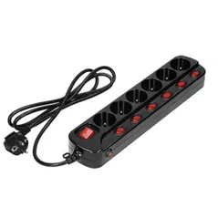 Удлинитель электрический ORNO ORAE13162GSB15M multiswitch 3680W 1.5M NEGRU