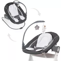 Leagăn pentru bebeluși Hauck Alpha Bouncer 2in1 Deluxe Melange Grey