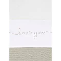 Детское постельное белье Jollein 008-524-65359 Простыня для детской кроватки Love you Nougat, 120x150 см