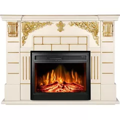 Камин электрический ArtFlame Imperial silver & Carmen