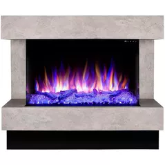 Șemineu electric ArtFlame Glow & Haiti 33, 880x1100x350mm, Gri