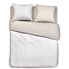 Lenjerie de pat Moooi 239527 Embroidered Dodo Pavone 240x200/220 Ivory