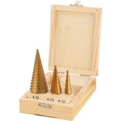 Burghiu Wokin Set de 3 burhie conice 4-12*20*32 mm placata cu titan (756603)