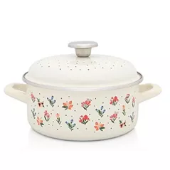 Cratiță Metalac 57060 Cratita emailata Fiorella 20cm, 2.75L, capac din metal