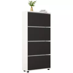 Raft pentru încălțăminte Mobildor-Lux Leo 50x27x164H cm White/Anthracite