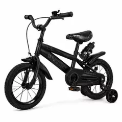 Велосипед New World TN25R93 14", cu 4 roti, neagra, 2703D