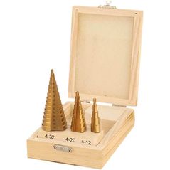 Burghiu Wokin Set de 3 burhie conice 4-12*20*32 mm placata cu titan (756603)