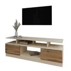 Comodă TV Smartex (16518) Т9 140cm TV Ivory+Stejar Inchis