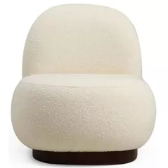 Fotoliu Trendy Tina-Bouclet White 85x75x74cm