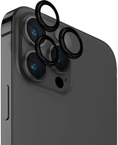 Sticlă de protecție pentru smartphone UNIQ Optix Aluminium Camera Lens Protector for iPhone 15 Pro Max, Black